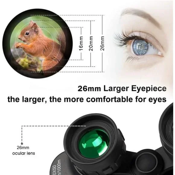 20x50 High Power Binoculars, Military Compact HD Waterproof Binocular